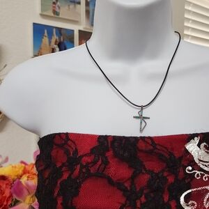 VINTAGE CROSS Turquoise Necklace